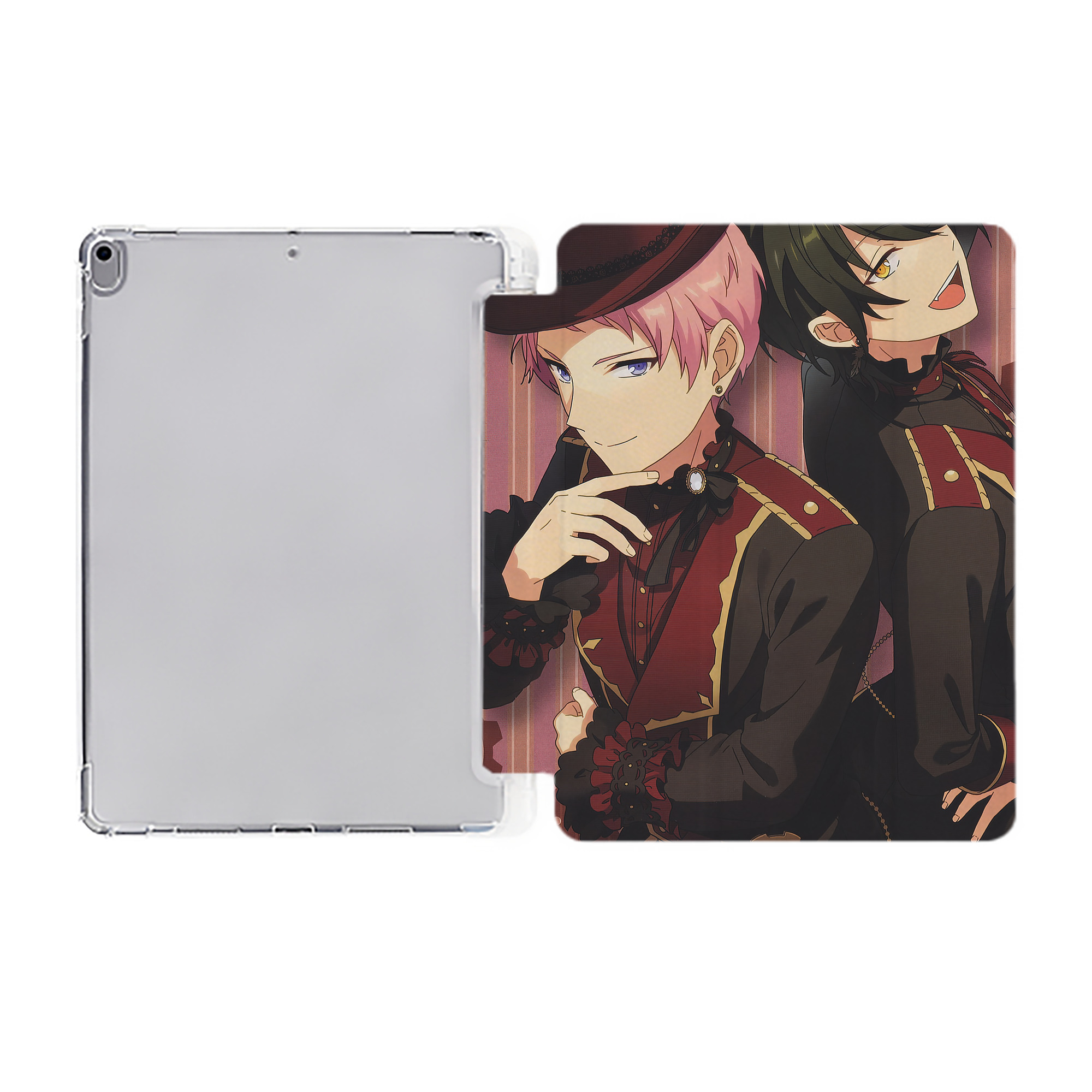 （画像用） あんさんぶるスターズ! Ensemble Stars IPad ケース ペン収納付き 三つ折りスタンド PUレザー×シリコン 対応機種9.5/10.5/10.9インチ